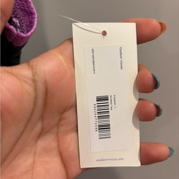 Outdoor Voices Rec Mesh Tank in Evergreen - Picture 2 of 9